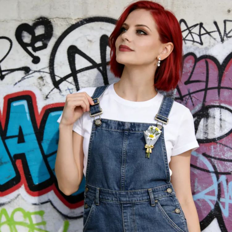 Personalized Customizable Floral Brooch Refreshing Vibe Unique Gift Choice DIY Flower Bouquet Fashion Accessory for Her