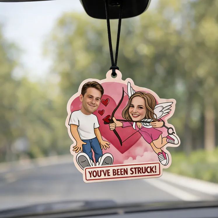 Personalized Cupid Arrow Car Fragrance Custom Photo Romantic Holiday Gift Choice Scented Ornament for Partners