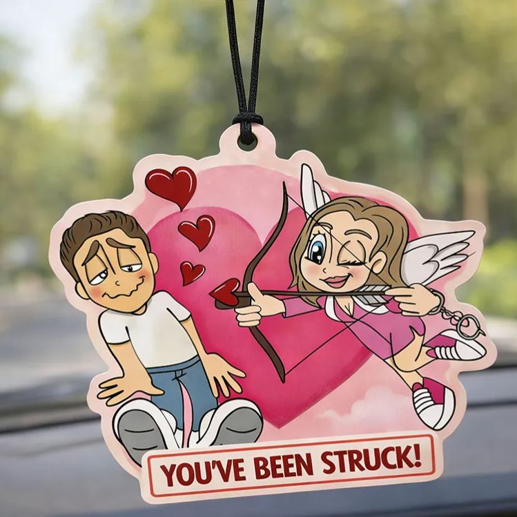 Personalized Cupid Arrow Car Fragrance Custom Photo Romantic Holiday Gift Choice Scented Ornament for Partners