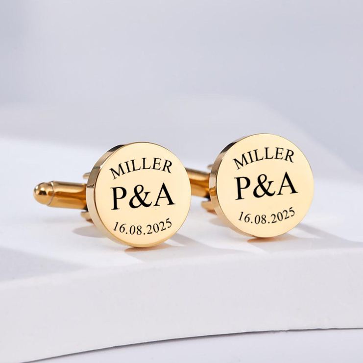 Personalized Groom Groomsman Cufflinks Custom Steel Wedding Party Cufflinks Groomsmen Gift Cuff Link Best Man Proposal Gift