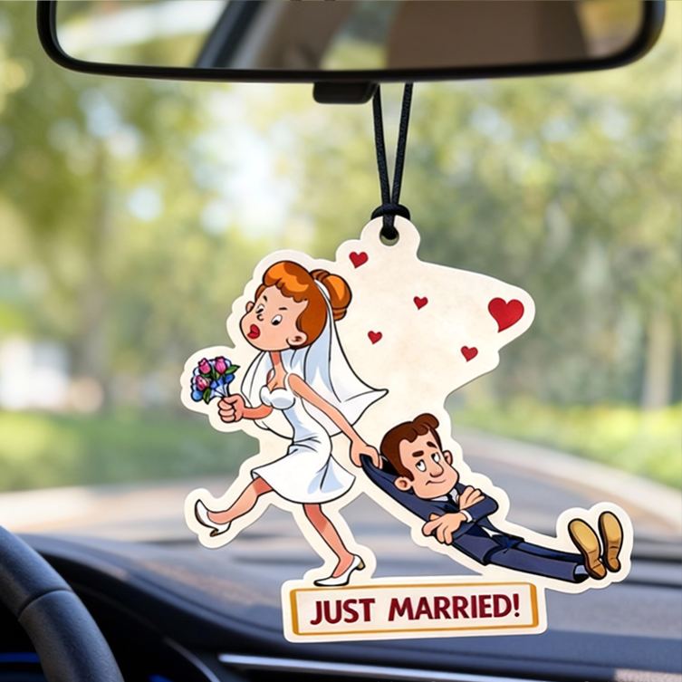 Personalized Fun Sweet Couples Car Air Freshener Custom Photo Romantic Holiday Gift Choice Scented Decor for Partners