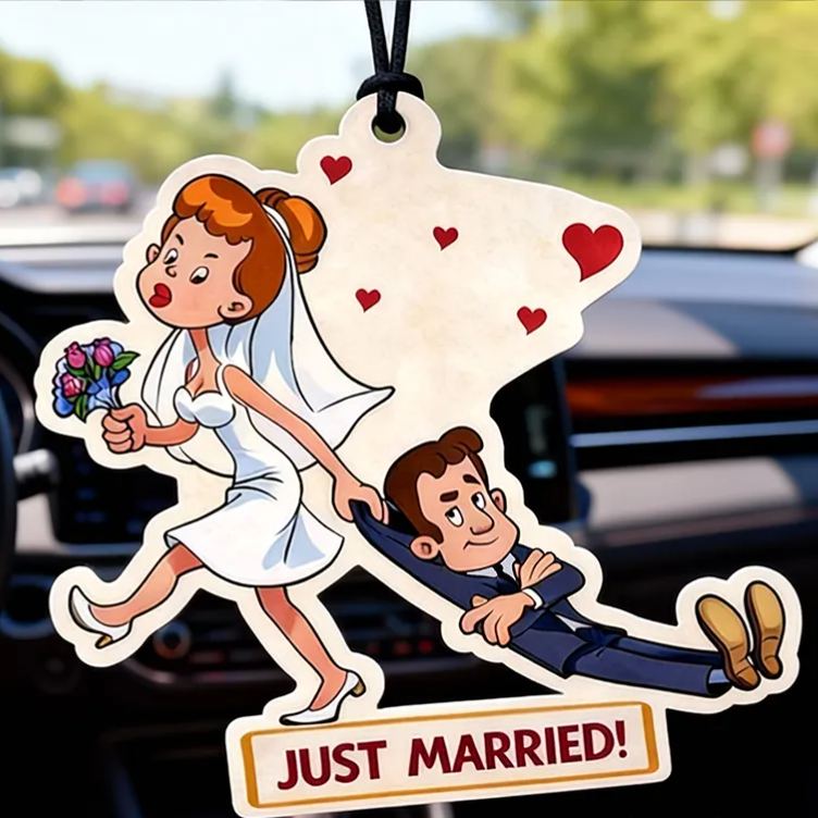 Personalized Fun Sweet Couples Car Air Freshener Custom Photo Romantic Holiday Gift Choice Scented Decor for Partners
