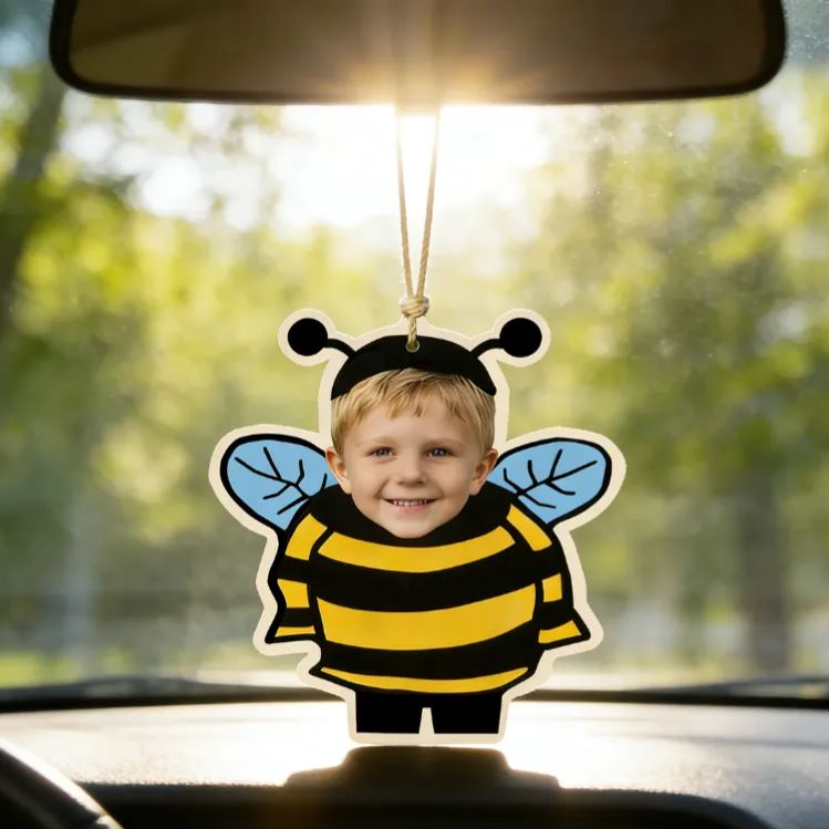 Personalized Cute Insect Theme Car Freshener Custom Photo Holiday Gift Choice Scented Decor for Kids