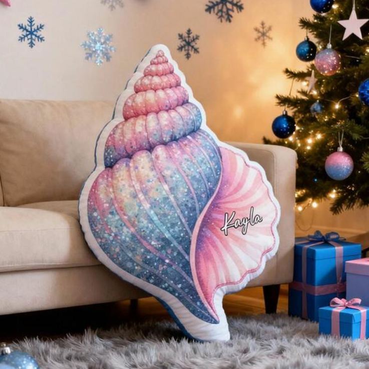 Personalized Theme Custom Name Colorful Seashell Ocean Dream Soft 3D Print Pillow