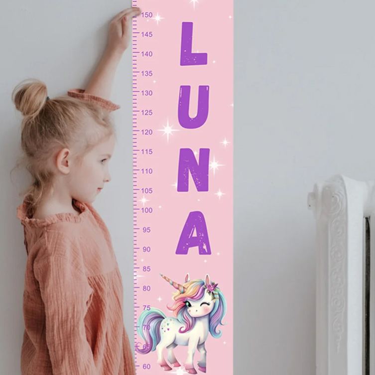 Personalized Fantasy Dream Horse Height Growth Chart with Name Nursery Baby Room Decor Birthday Baptism Gift for Baby Kid