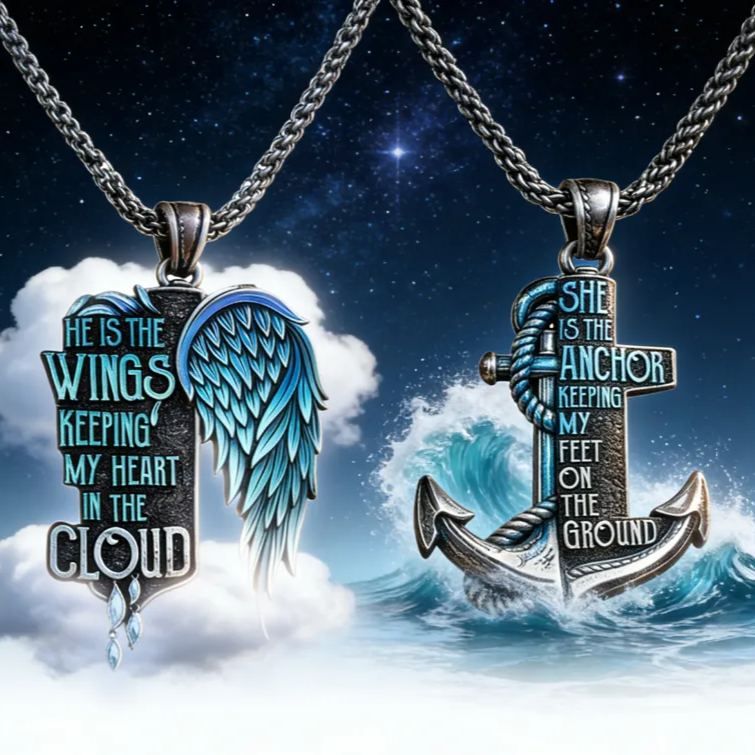 Personalized Vintage Matching Necklaces Custom Message Express Love Romantic Holiday Gift for Couples