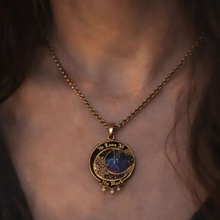 Personalized Matching Magic Moon Star Necklaces Celestial Symbolizing Love Romantic Gift for Couples