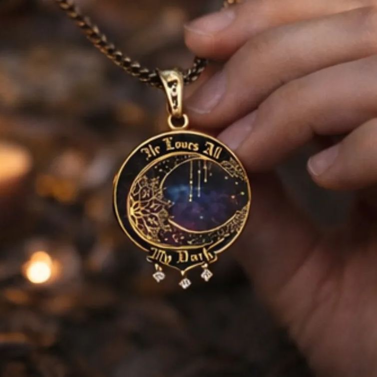Personalized Matching Magic Moon Star Necklaces Celestial Symbolizing Love Romantic Gift for Couples