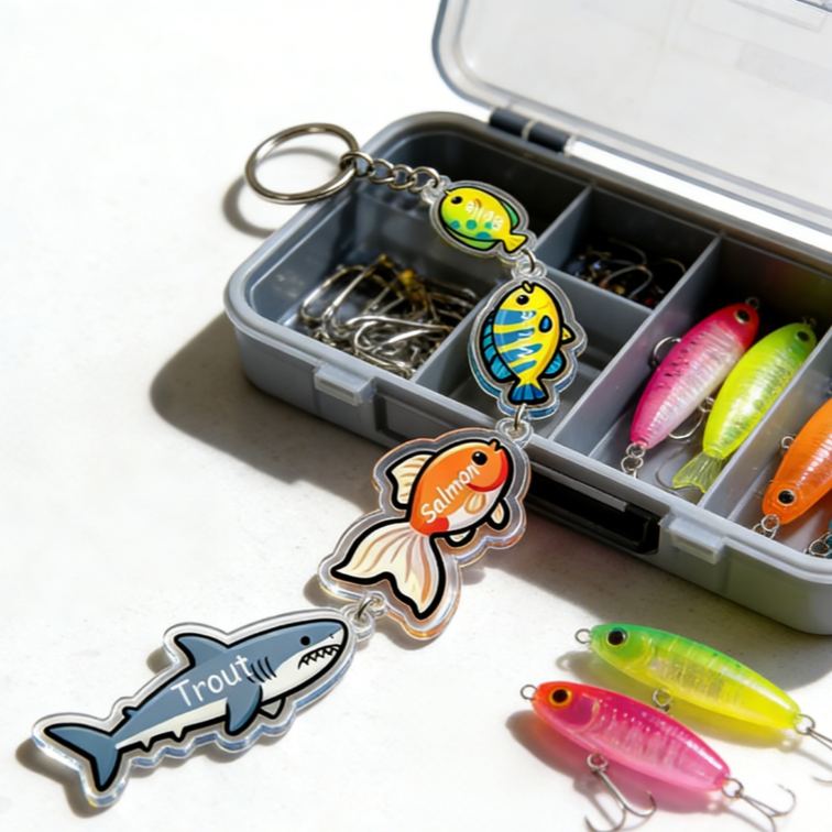Personalized Big Fish Small Fish Keychain Family Bonding Gift Engraved Keychain Meaningful Present for Mom Dad Kids