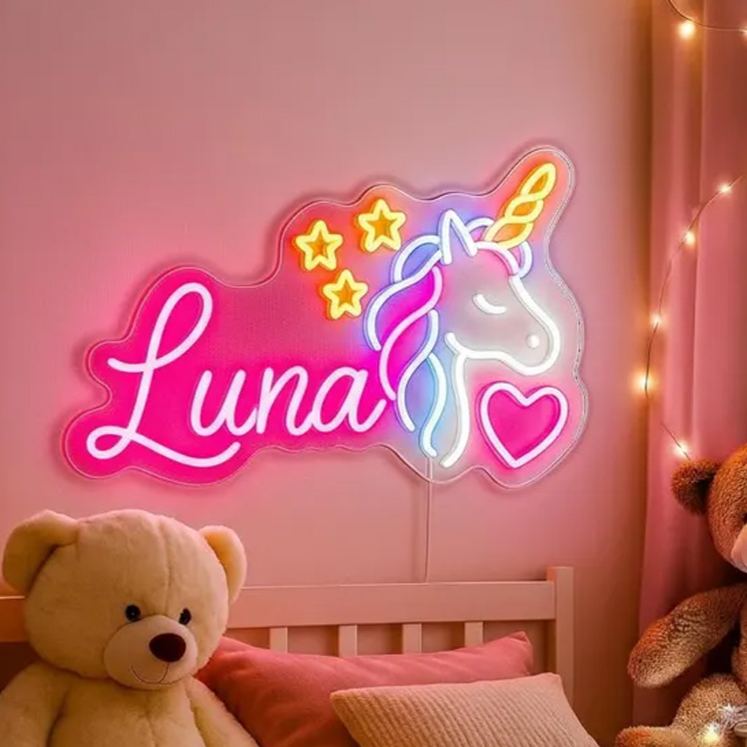 Personalized Cute Dream Horse Shaped Colorful LED Light For Kids Bedroom Wall Decor Neon Sign
