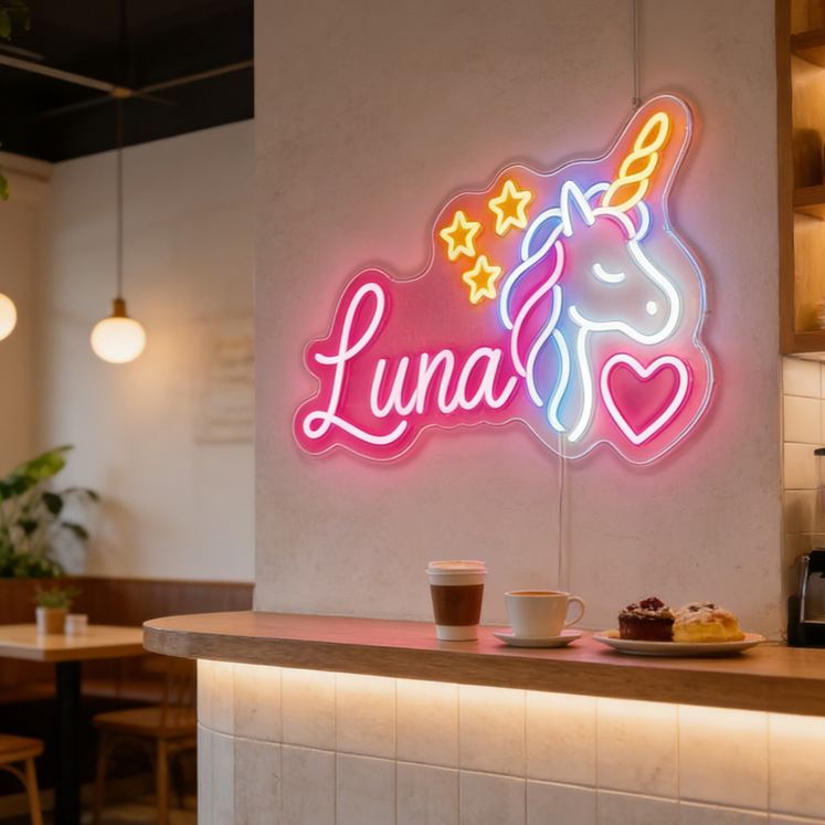 Personalized Cute Dream Horse Shaped Colorful LED Light For Kids Bedroom Wall Decor Neon Sign