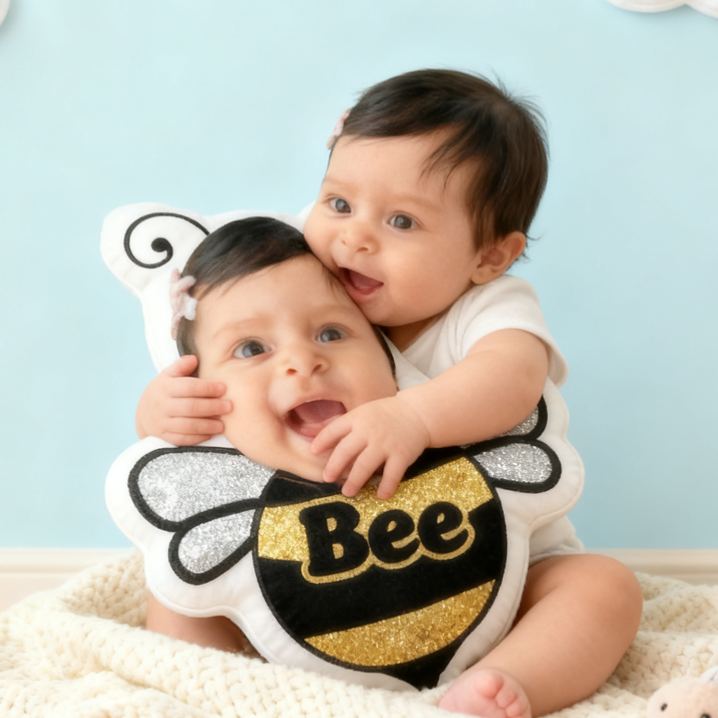 Personalized Cute Little Bee with Name Graphic 3D Print Pillow Christmas Gift for Kids 