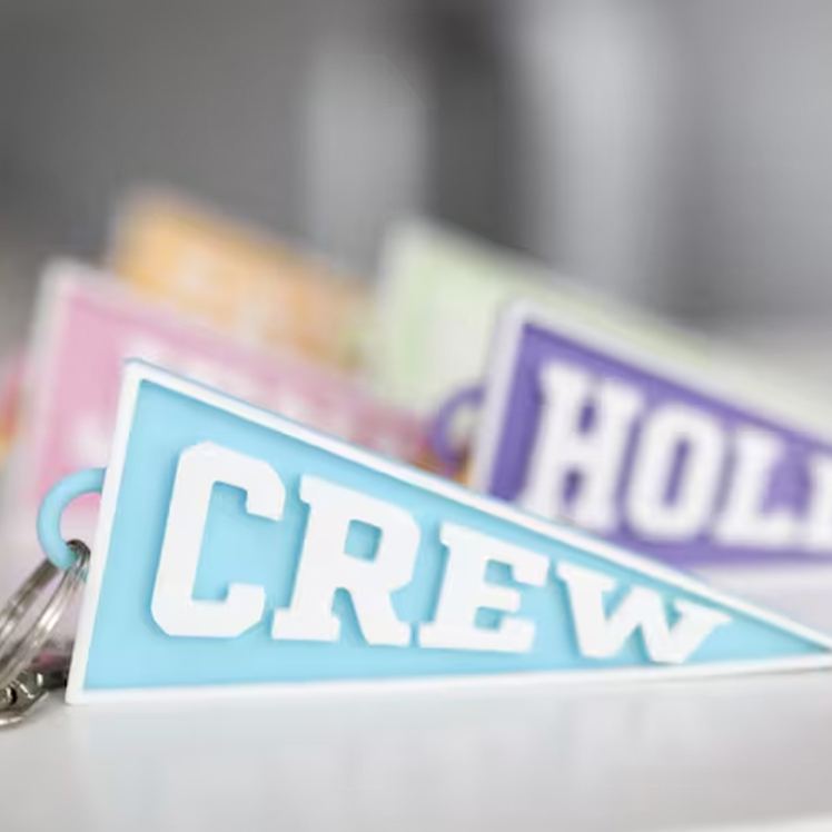 Personalized Bright Custom Flag Name Tag Keychain Great For Backpacks Keychain