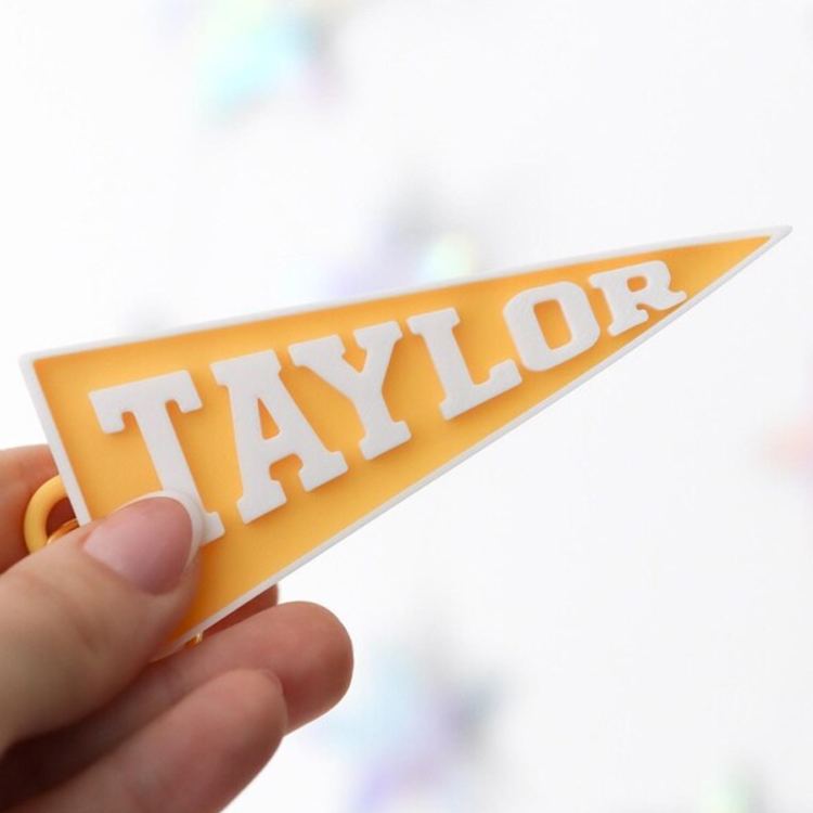 Personalized Bright Custom Flag Name Tag Keychain Great For Backpacks Keychain