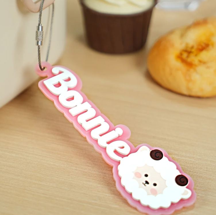 Personalized Cute Dinosaur Bus Multicolor Name Keychain Back to School Birthday Gift for Kids