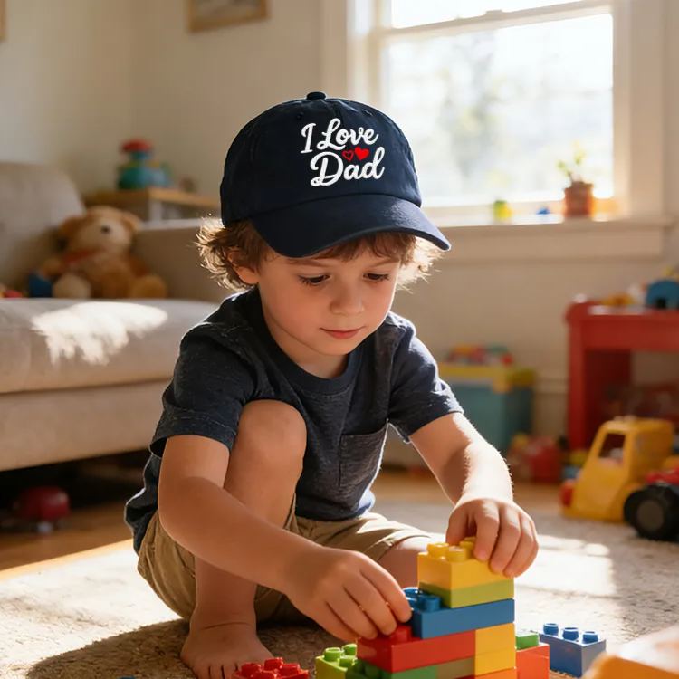 Personalized I Love XX Embroidered Hat Perfect Gift For Family  kid Baseball Cap