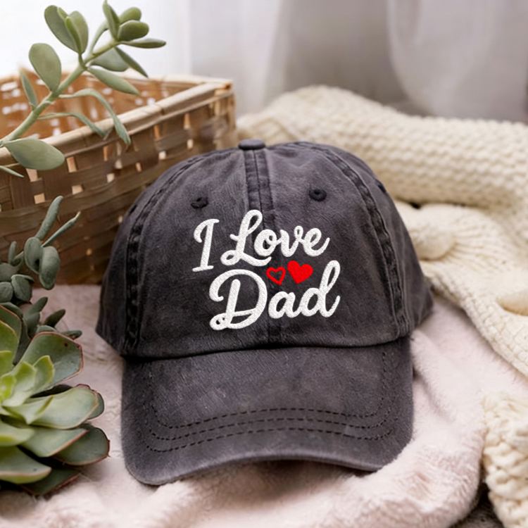 Personalized I Love XX Embroidered Hat Perfect Gift For Family  kid Baseball Cap