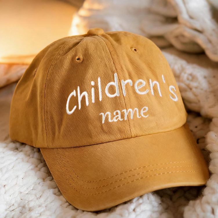 Personalized Embroidered Denim Hat For Kids With Custom Name Graphic kid Baseball Cap