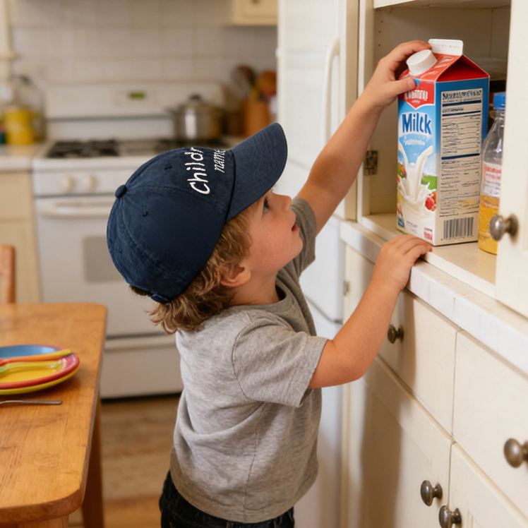 Personalized Embroidered Denim Hat For Kids With Custom Name Graphic kid Baseball Cap