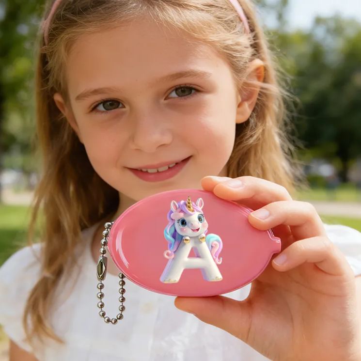 Personalized Magical Dream Horse Initial Holder Ideal For Children Everyday Use Coin Purse