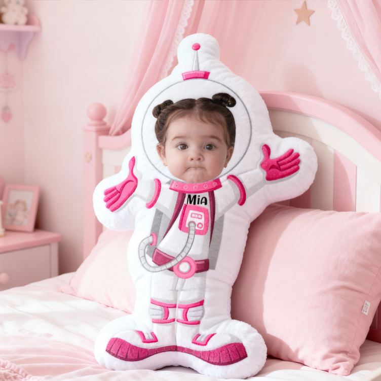 Personalized Rocket Spaceship Name Custom Soft Decorative Gift Space Adventure Style Fun Playful Cozy Kid Room Astronaut Dream Galaxy Star Blastoff Graphic 3D Print Pillow