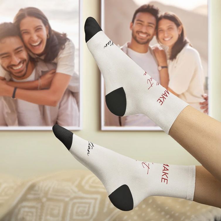 Personalized Couple We Make the Perfect Pair Socks with Name Custom Girlfriend Boyfriend Socks Valentines Day Gift for Him Her Anniversary Gift