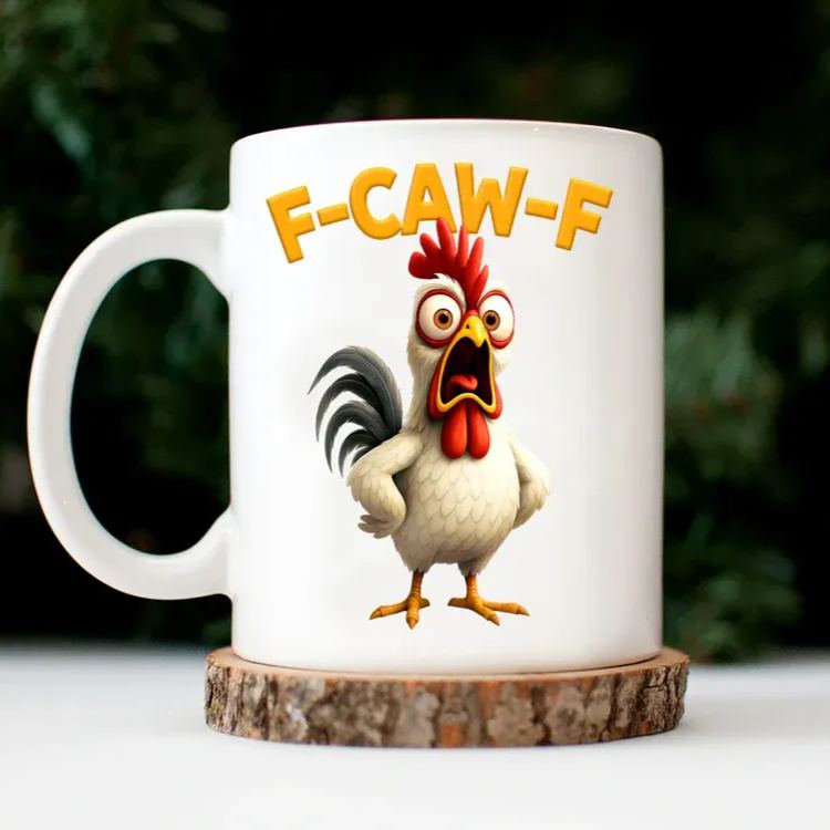 Personalized Funny Chicken F Caw F Mug