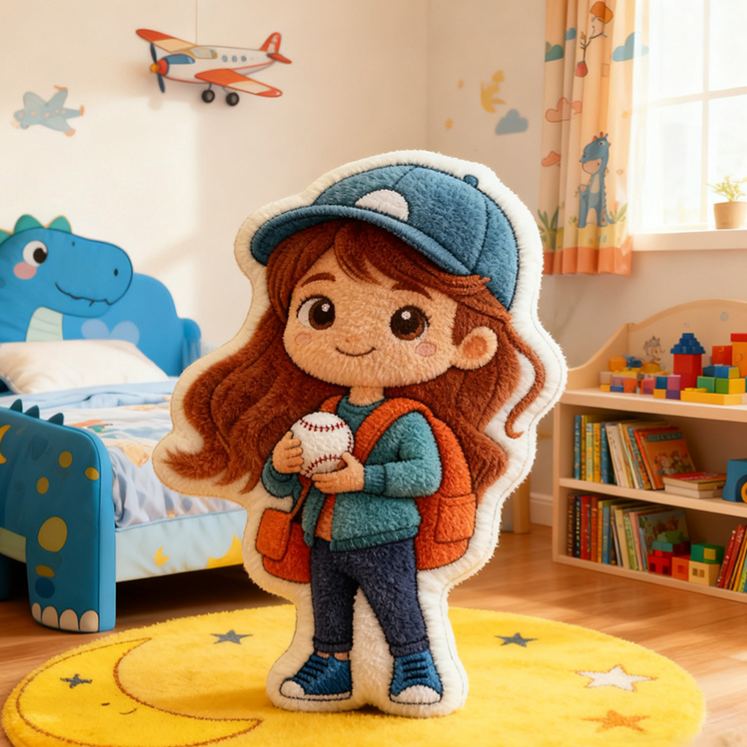 Personalized Boy and Girl Image Custom Kids Gift Cute Soft Plush Decorative Pillow Gift for Kids 