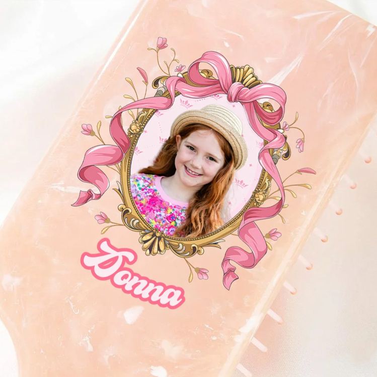 Personalized Photo Hair Brush Anti-Static Massage Comb with Name Bachelorette Party Birthday Christmas Gift for Daughter Girl