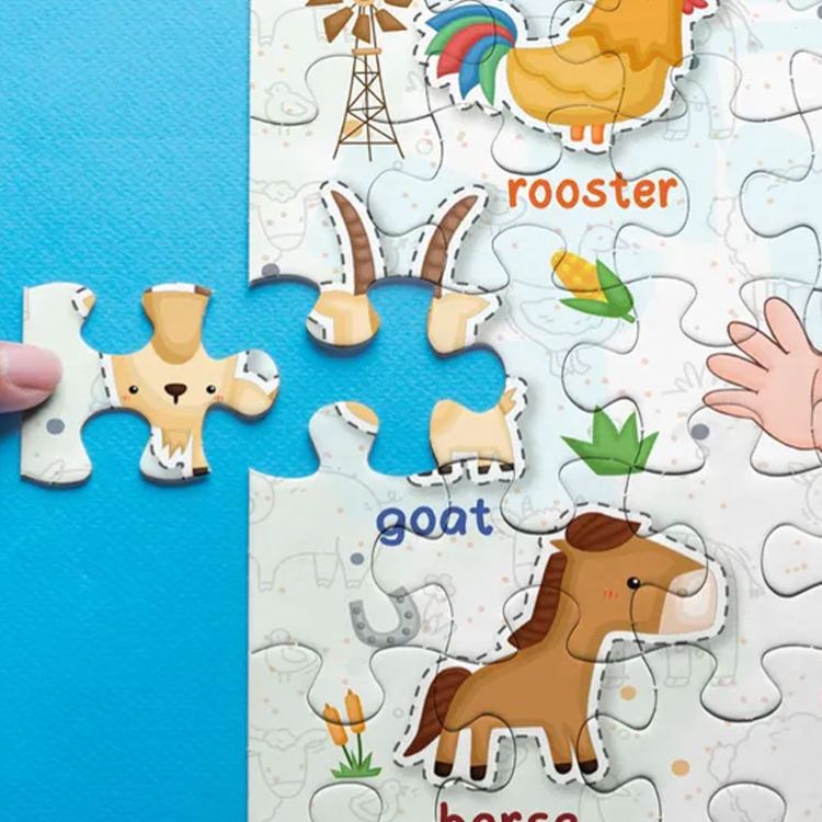 Personalized Farm Animal Puzzle with Custom Name and Cute Animal Illustrations Perfect for Engaging Educational Playtime Kid Puzzle