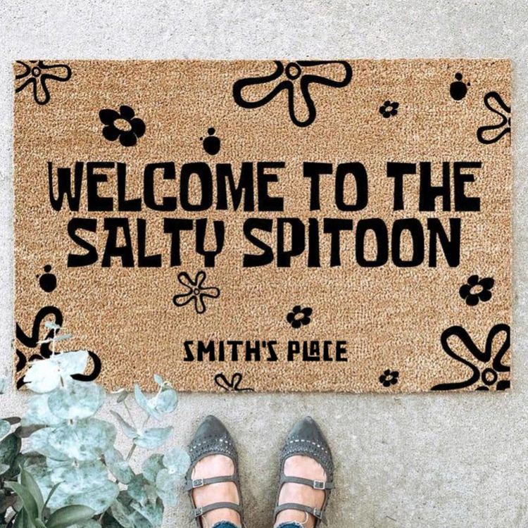 Personalized Fun and Quirky Welcome Mat Featuring Bold Text and Playful Patterns Perfect for Any House Doormat Coir Mat Entryway Decor