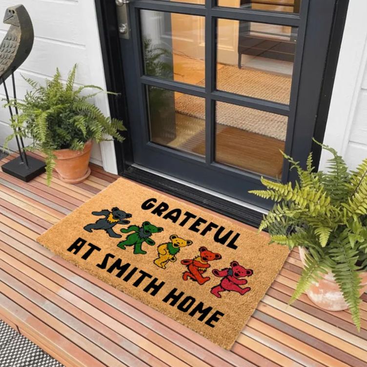 Personalized Dancing Bears Welcome Mat for a Warm and Cheerful Entryway Perfect for Adding Character to Your House Doormat Coir Mat Entryway Decor