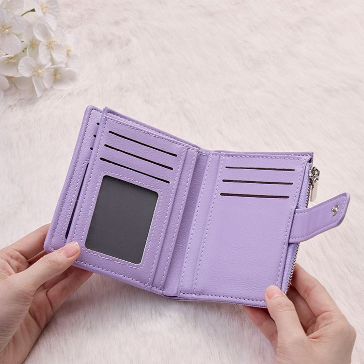 Personalized Elegant Lavender Wallet with Subtle Texture and Custom Name for Stylish and Functional Use Wallet