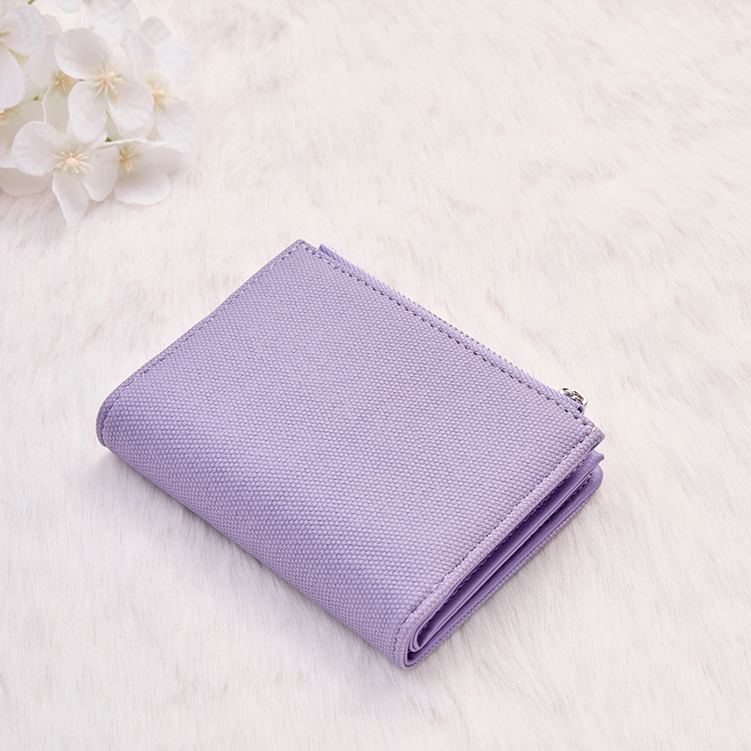Personalized Chic Lavender Wallet with Delicate Floral Accents and Custom Name for Elegant Everyday Use Wallet