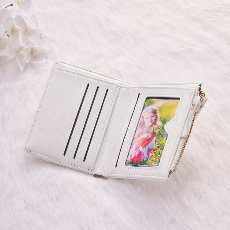 Personalized Floral Elegance Wallet with Delicate Blossom Illustration and Custom Name for Graceful Style Wallet