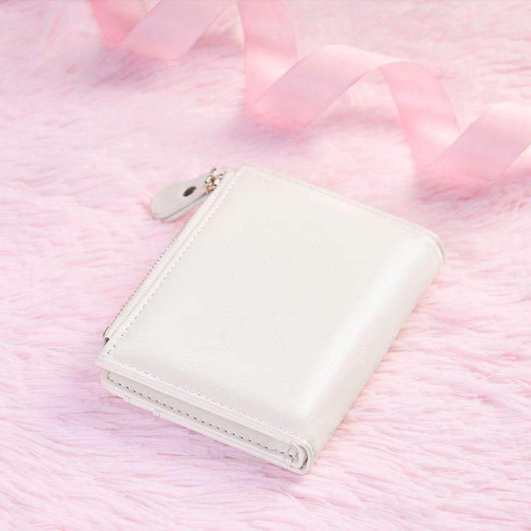 Personalized Floral Elegance Wallet with Delicate Blossom Illustration and Custom Name for Graceful Style Wallet