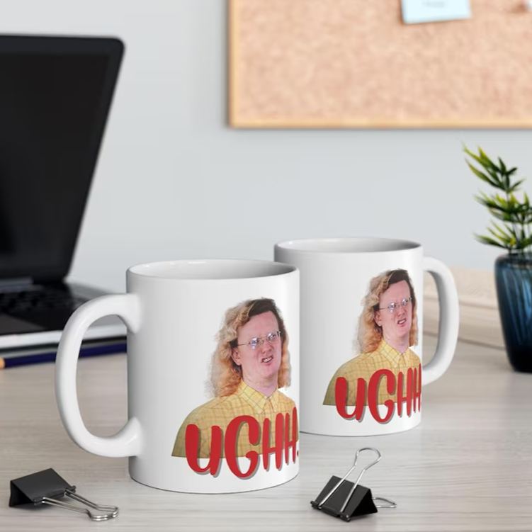Personalized Relatable Humor Mug with Quirky Character and Bold UGHH Expression for Fun Mornings Mug
