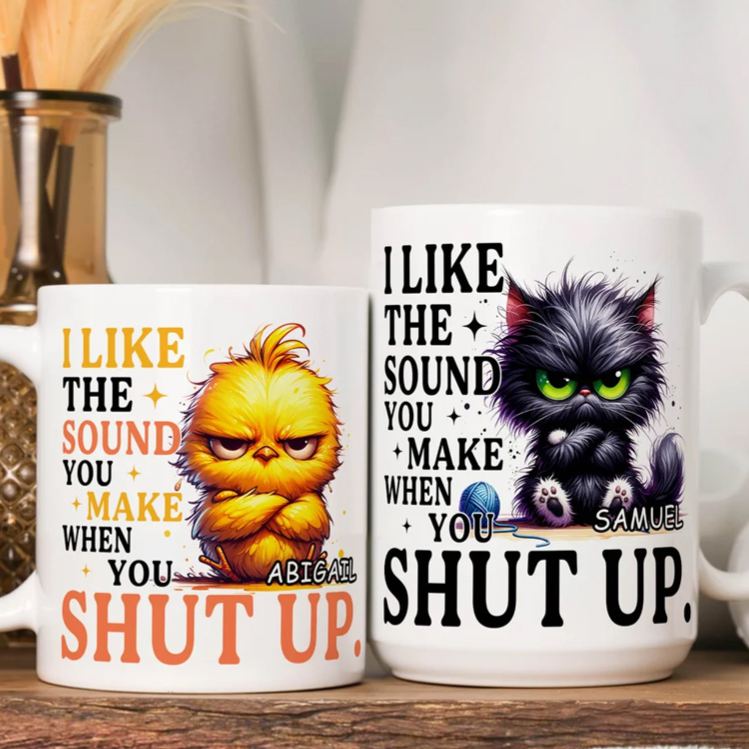 Personalised Venomous Copywriter Grumpy Animals Ceramic Mug with Name Daily Use Birthday Gift for Friends Animal Lovers