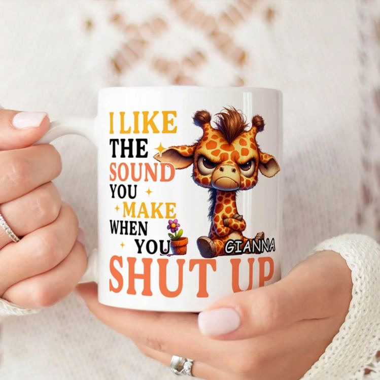 Personalised Venomous Copywriter Grumpy Animals Ceramic Mug with Name Daily Use Birthday Gift for Friends Animal Lovers