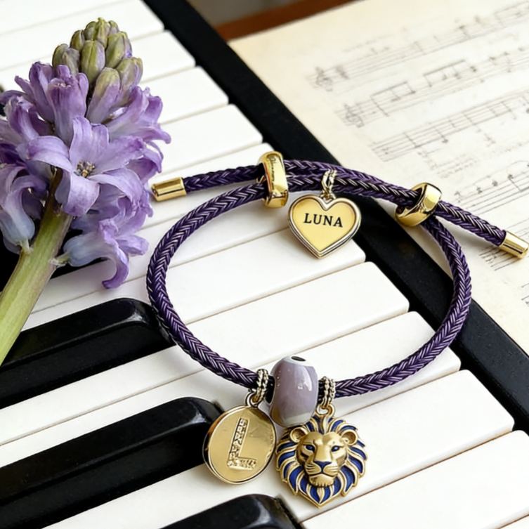 Personalized Zodiac Initials Couple Bracelet Engraved Constellation Charm Gift for Lovers Romantic Connection