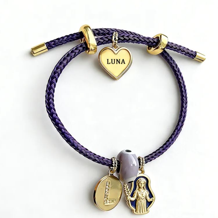 Personalized Zodiac Initials Couple Bracelet Engraved Constellation Charm Gift for Lovers Romantic Connection