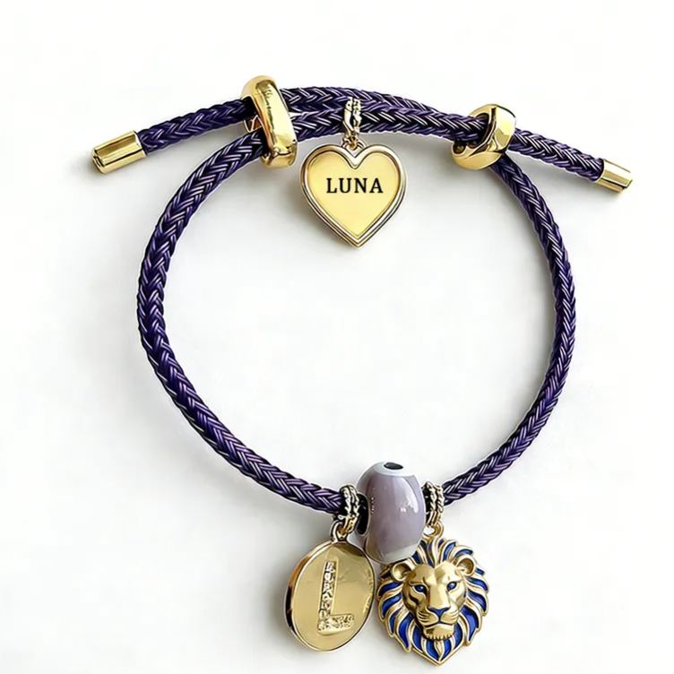 Personalized Zodiac Initials Couple Bracelet Engraved Constellation Charm Gift for Lovers Romantic Connection