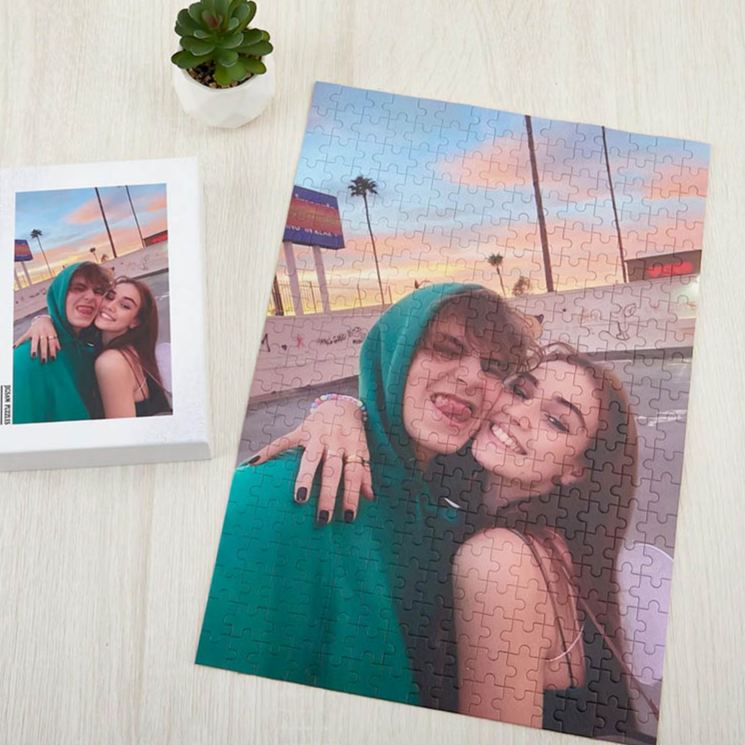 Personalized Couple Photo Puzzle with Box Custom Newlyweds Portrait Jigsaw Puzzle from Your Own Picture Wedding Valentine's Day Anniversary Gift