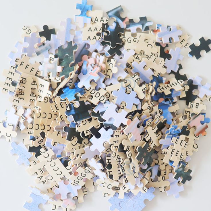 Personalized Couple Photo Puzzle with Box Custom Newlyweds Portrait Jigsaw Puzzle from Your Own Picture Wedding Valentine's Day Anniversary Gift