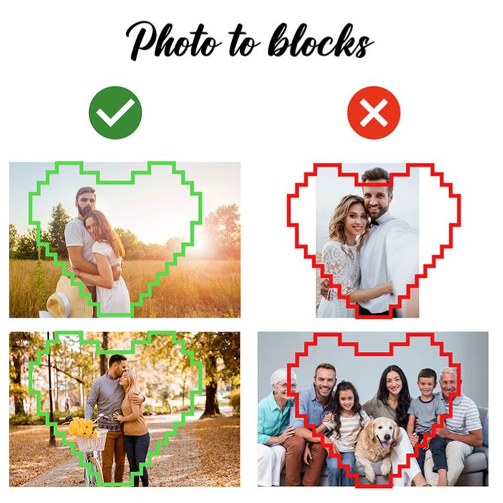 Personalized Couple Photo Building Blocks Custom Newlyweds Photo Blocks Valentine's Day Gift for Boyfriend Girlfriend Husband Wife Anniversary Gift