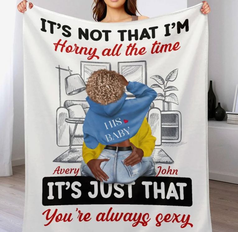 Personalized You are Always Sexy Cozy Blanket Custom Romantic Home Decoration Blanket Valentines Day Anniversary Gift for Couple