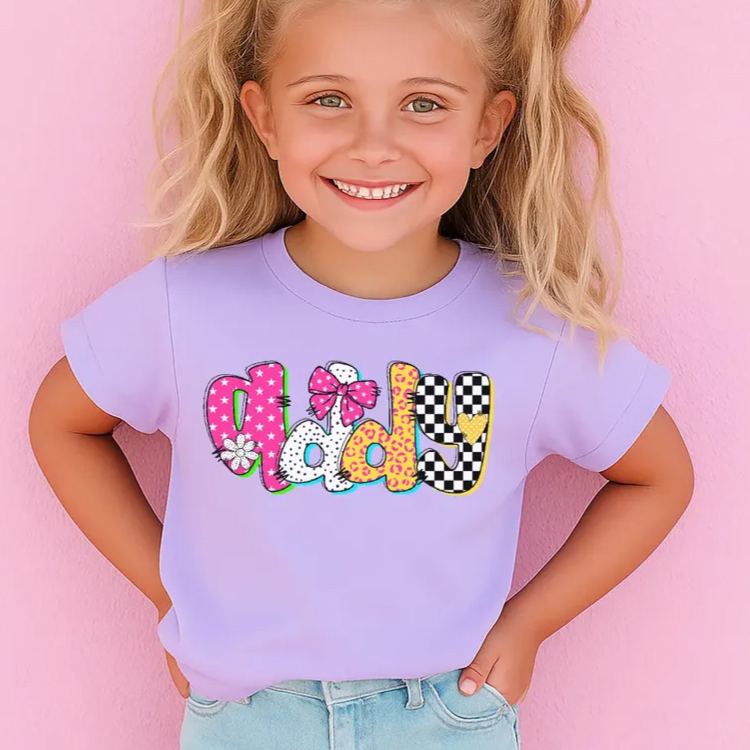 Personalized Birthday Shirt Girl Kids T-Shirt with Name for a Groovy Celebration