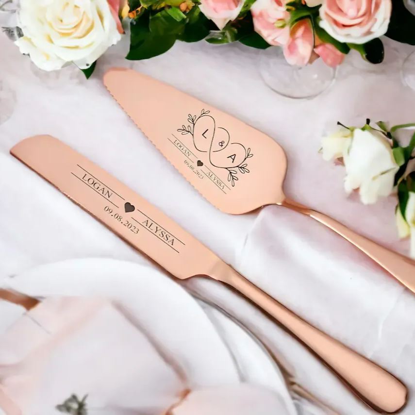 [Copy]Personalized Wedding Cake Knife and Server Set Engraved Cake Cutting Utensils Perfect for Weddings Anniversaries Engagements or Special Occasions