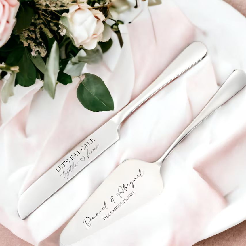 [Copy]Personalized Wedding Cake Knife and Server Set Engraved Cake Cutting Utensils Perfect for Weddings Anniversaries Engagements or Special Occasions