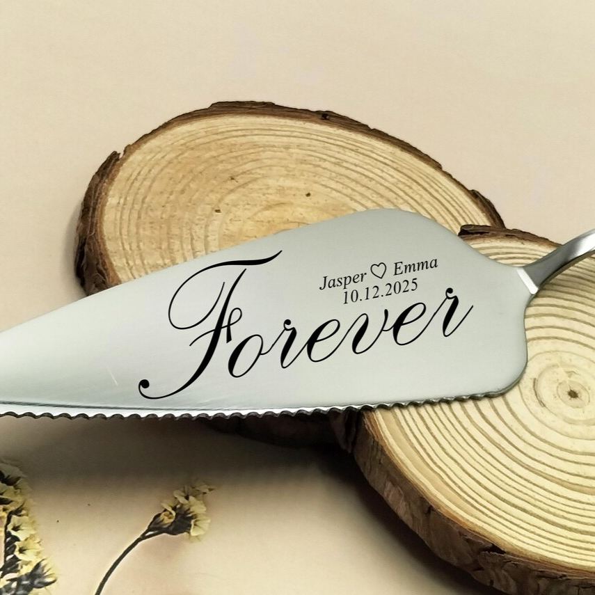 [Copy]Personalized Silver Wedding Cake Knife and Server Set Engraved Cake Cutting Utensils Perfect for Weddings Anniversaries Engagements or Special Occasions